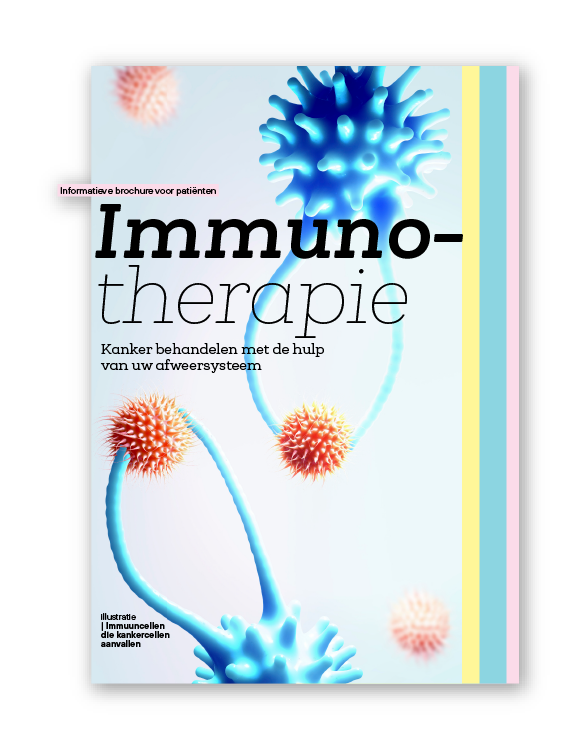 Afbeelding van een omslag van de brochure over immunotherapie